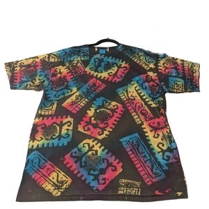 Vintage Colorful Geometric Pattern T-Shirt